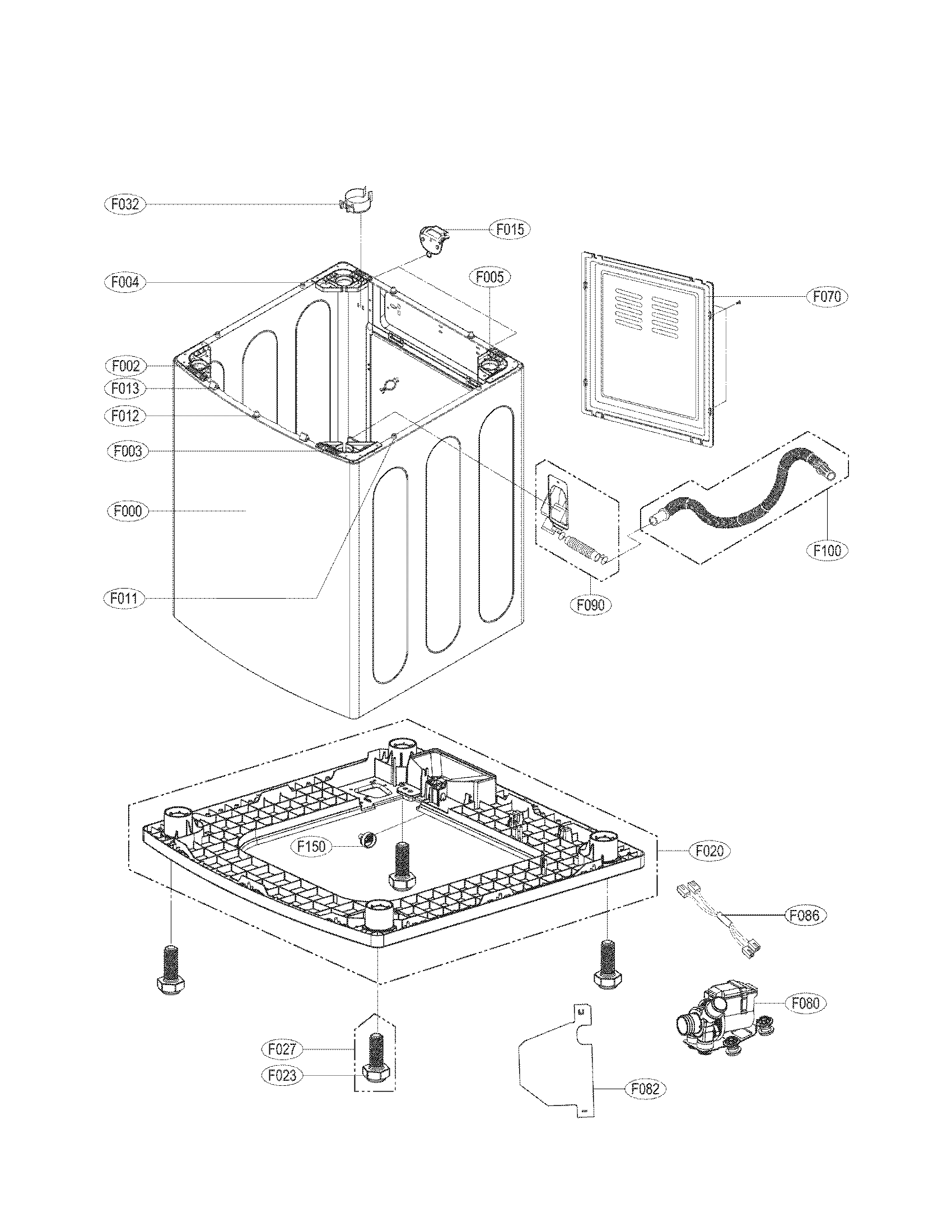 OUTER CASE ASSEMBLY PARTS