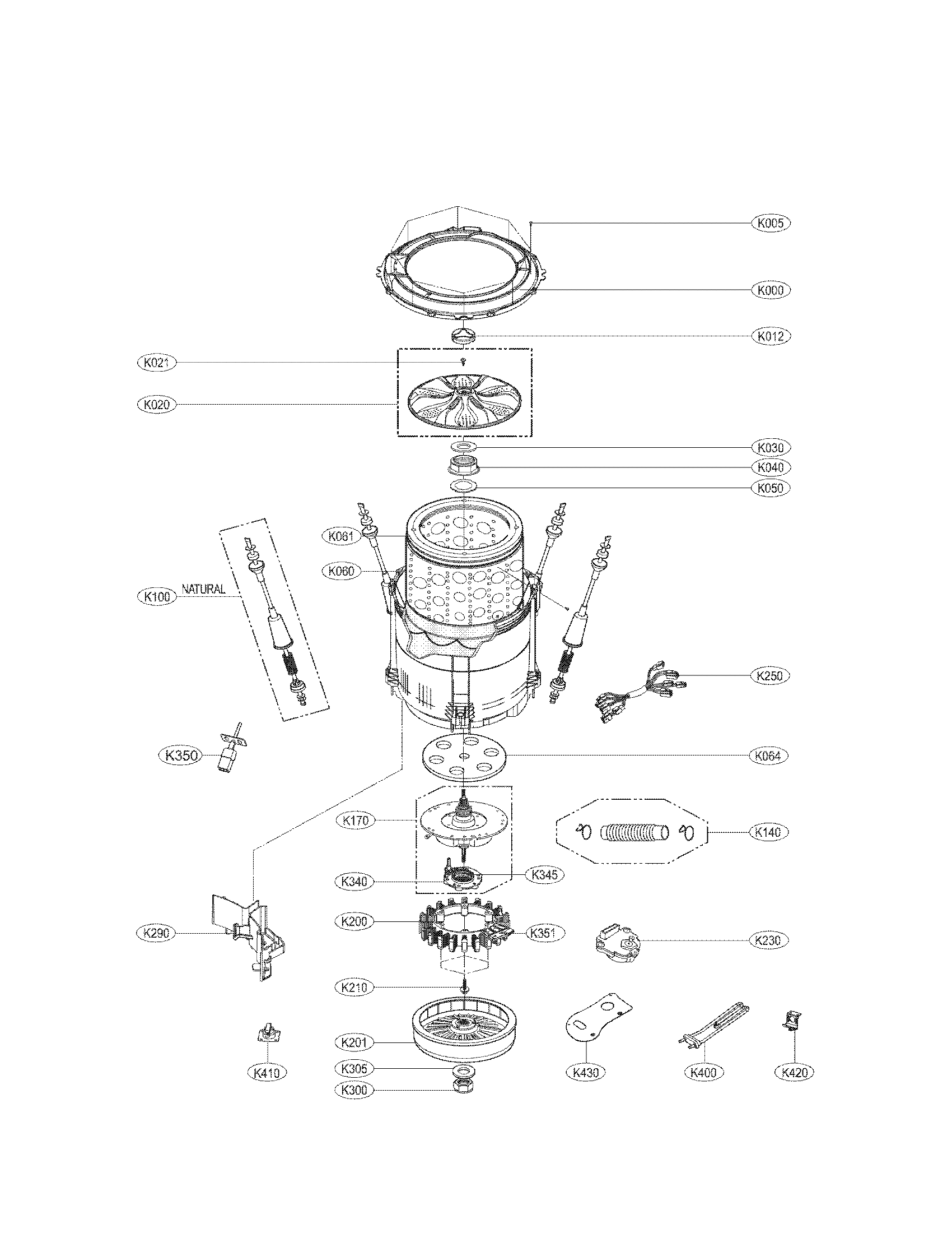 TUB ASSEMBLY PARTS