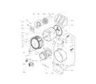 Kenmore Elite 79641272210 drum and tub assembly parts diagram