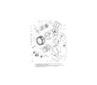 Kenmore 79641372210 drum and tub assembly parts diagram