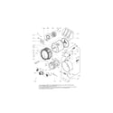 Kenmore 79641372211 drum and tub assembly parts diagram