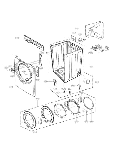 Cabinet and door assembly parts