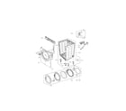 Kenmore 79691272210 cabinet and door assembly parts diagram