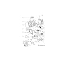 Kenmore 79691272210 drum and motor assembly parts diagram