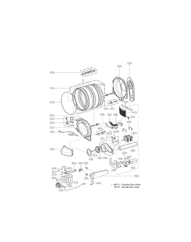 Drum and motor assembly parts