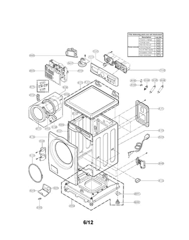 Cabinet and control panel assembly parts