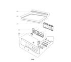 LG DLEX2655V control panel and plate assembly parts diagram