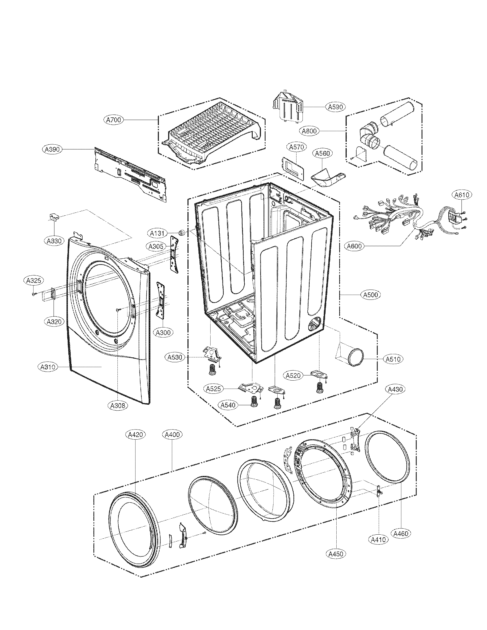 CABINET AND DOOR ASSEMBLY PARTS