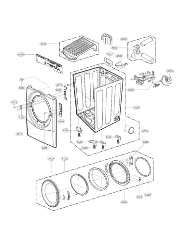 Cabinet and door assembly parts