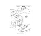 LG DLGX2656V panel drawer assembly adn guide assembly parts diagram