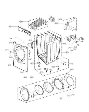 Cabinet and door assembly parts