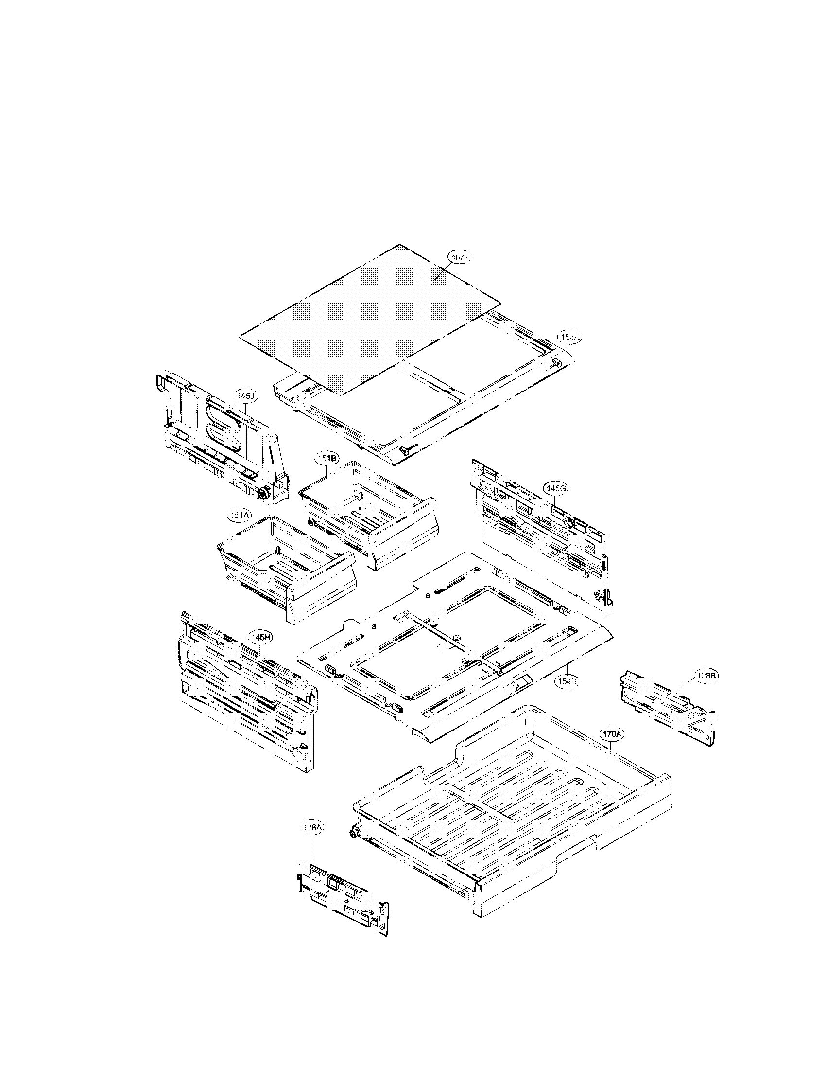 Refrigerator pantry parts
