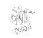 LG CDE3379WD cabinet and door assembly parts diagram