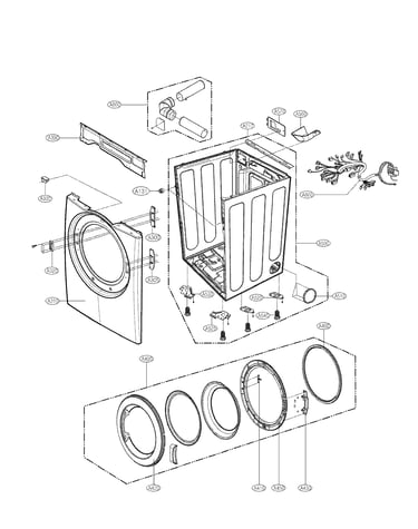 Cabinet and door assembly parts