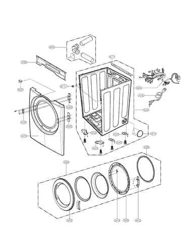 Cabinet and door assembly parts