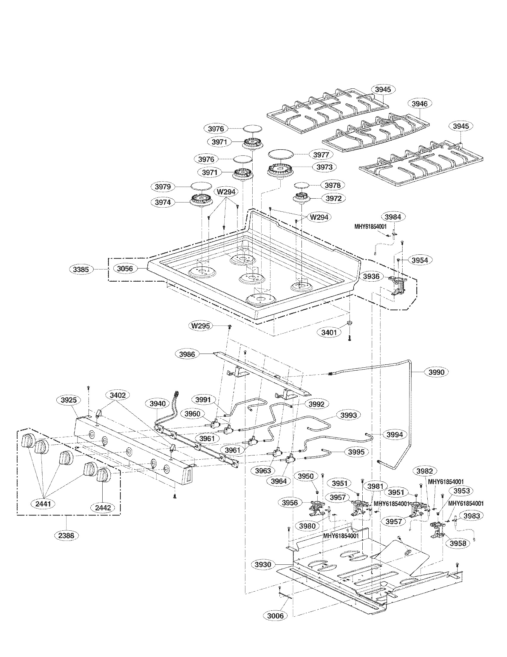 Cooktop parts