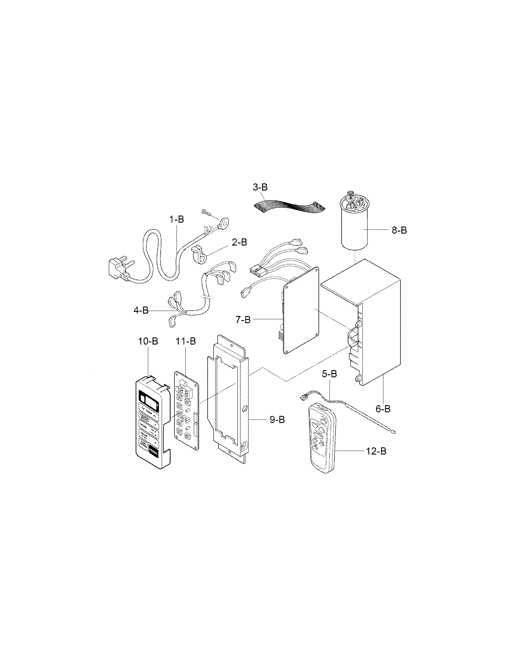 Control box assembly parts