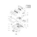 Kenmore Elite 79631522210 top cover assembly parts diagram