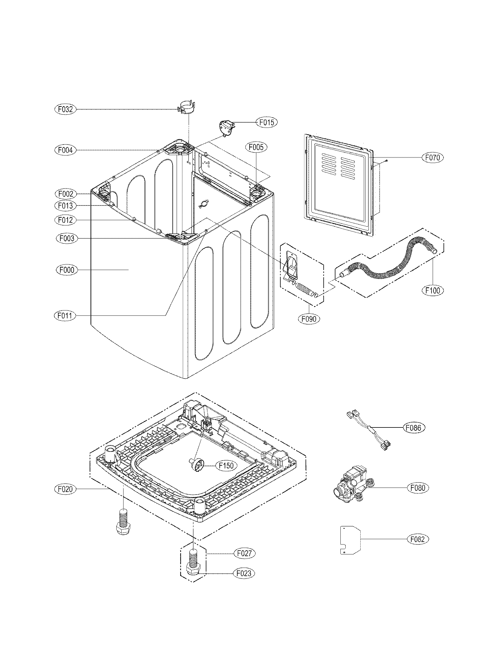 OUT CASE ASSEMBLY PARTS