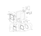 Kenmore Elite 79661512210 cabinet and door assembly parts diagram