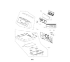 Kenmore Elite 79661522210 control panel and plate assembly parts diagram