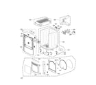 Kenmore Elite 79661522210 cabinet and door assembly parts diagram