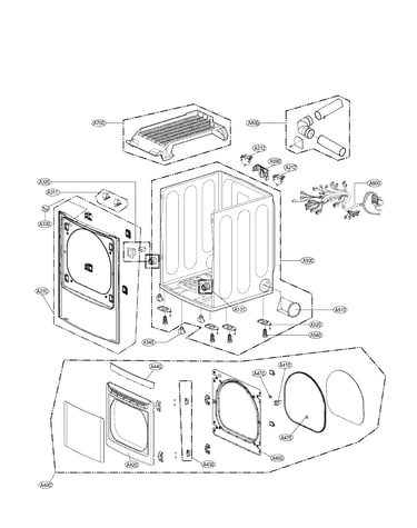 Cabinet and door assembly parts
