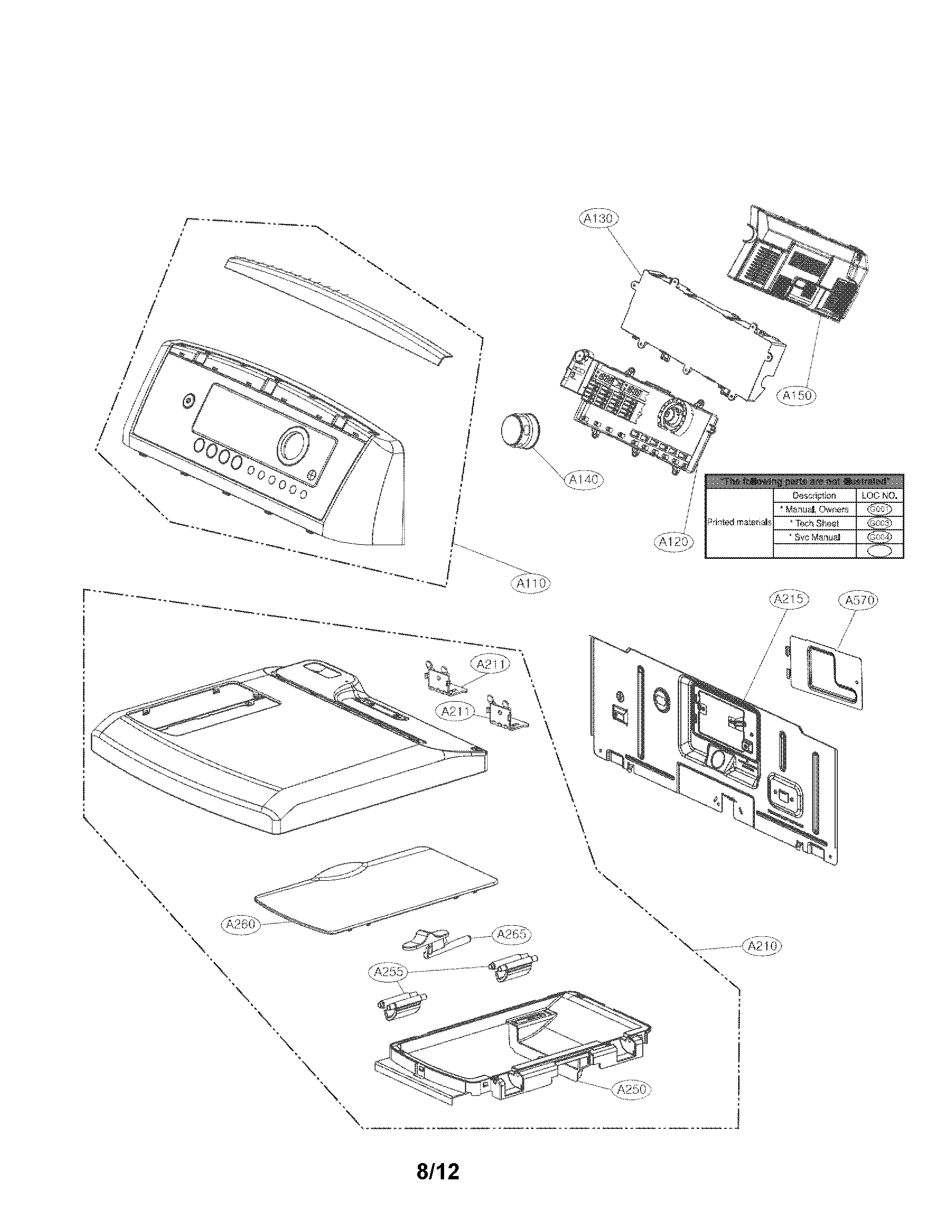 Control panel and plate assembly parts