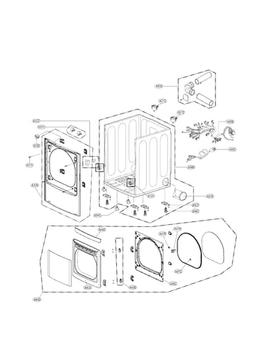 Cabinet and door assembly parts