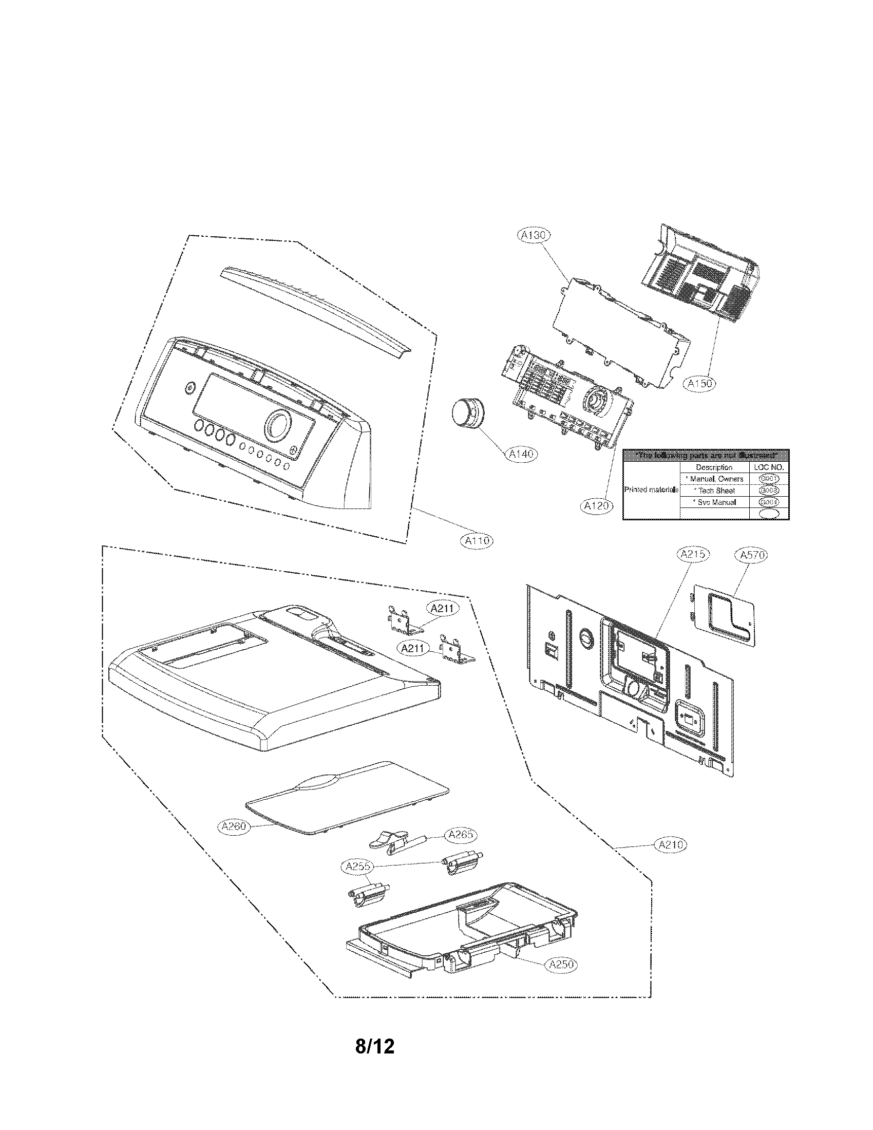 Control panel and plate assembly parts
