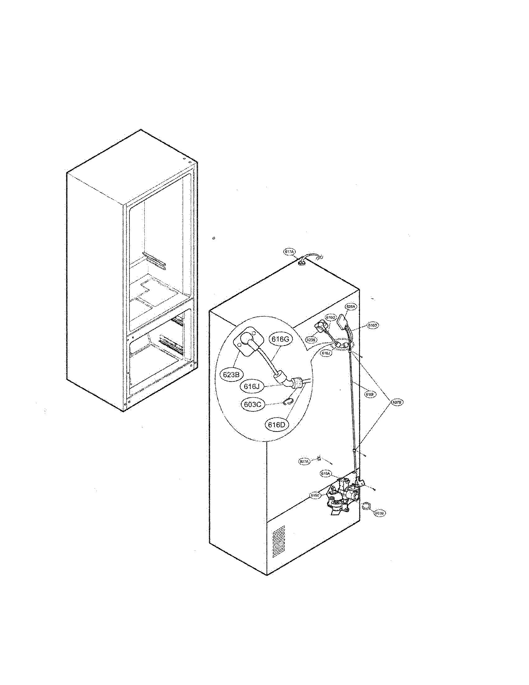 Valve and water tube parts