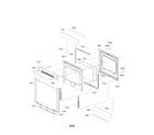 LG LRE3023SW door parts diagram