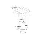 LG LRE3023SW cooktop parts diagram