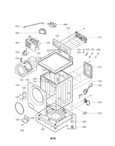 Cabinet and control panel assembly parts