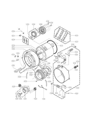 Drum and tub assembly parts