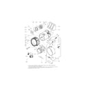 Kenmore 79640318900 drum and tub assembly parts diagram