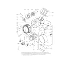 Kenmore 79640441900 drum and tub assembly parts diagram