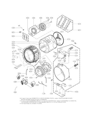 Drum and tub assembly parts