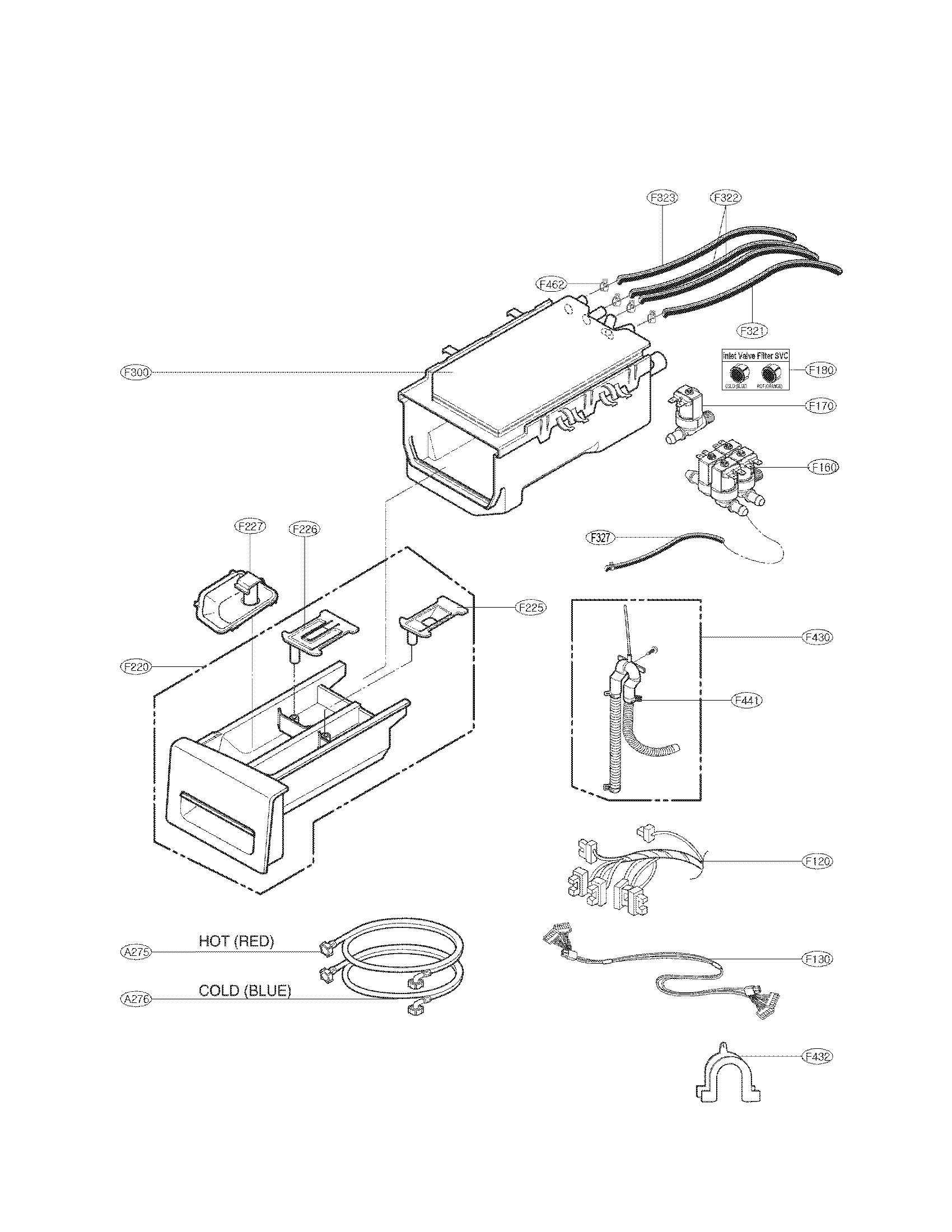 Dispenser assembly parts