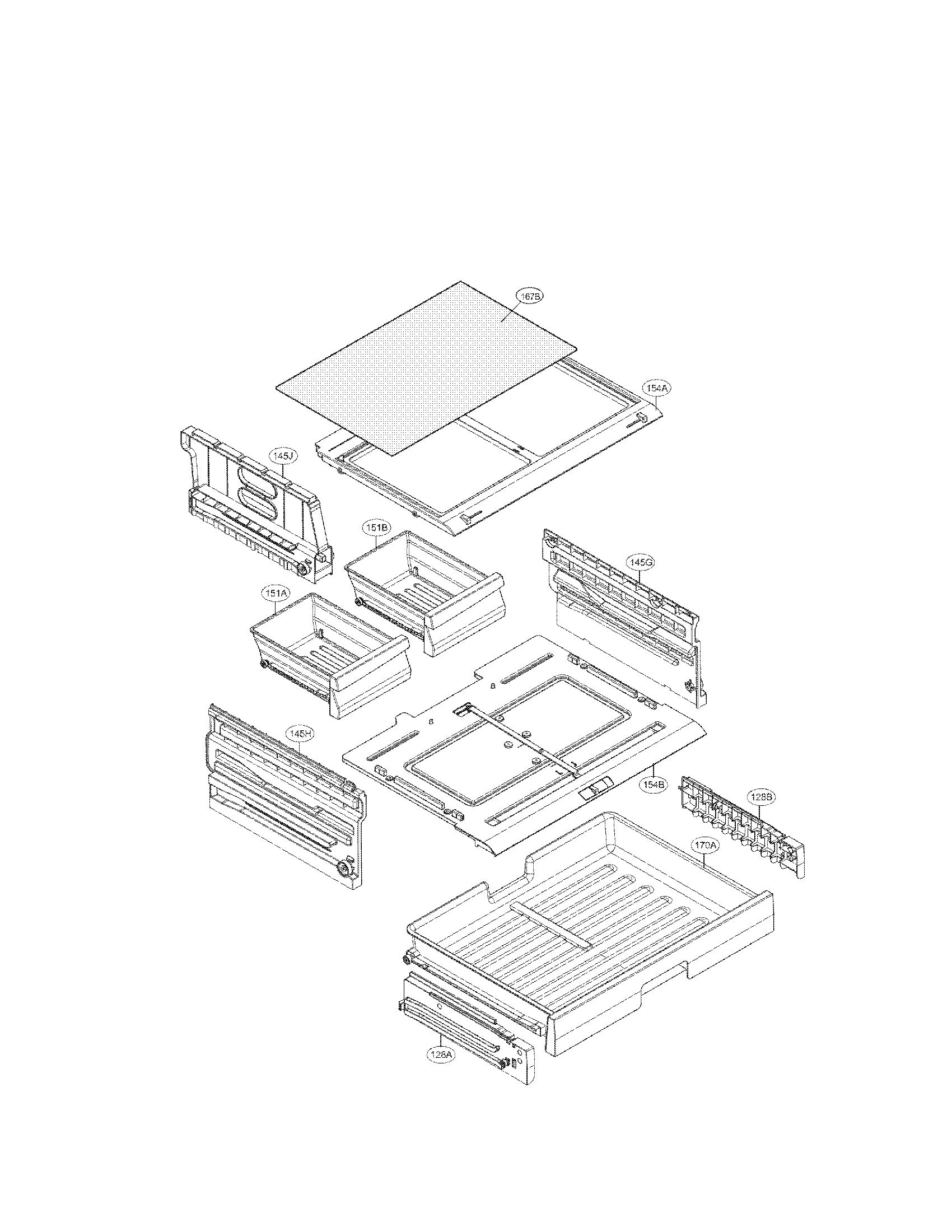 Refrigerator pantry parts