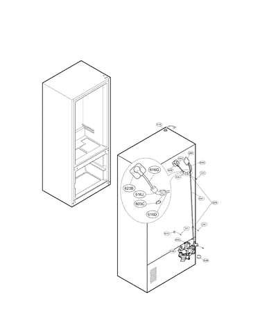 Valve and water tube parts