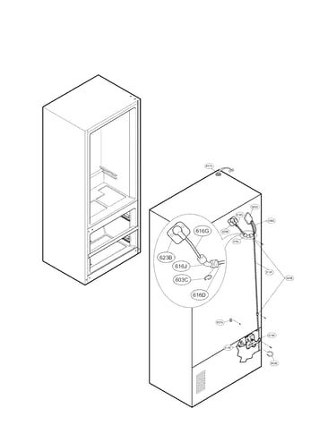 Ice and water parts