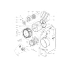 Kenmore 79641373210 drum and tub assembly parts diagram