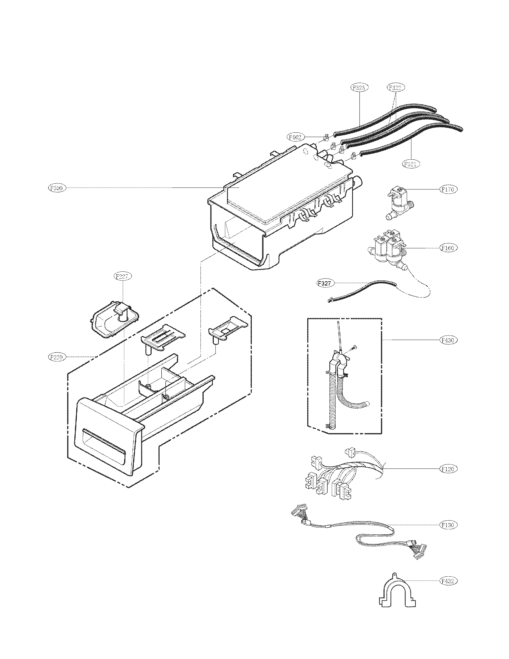 Dispenser assembly parts