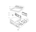 LG DLEX4070V control panel and plate assembly parts diagram