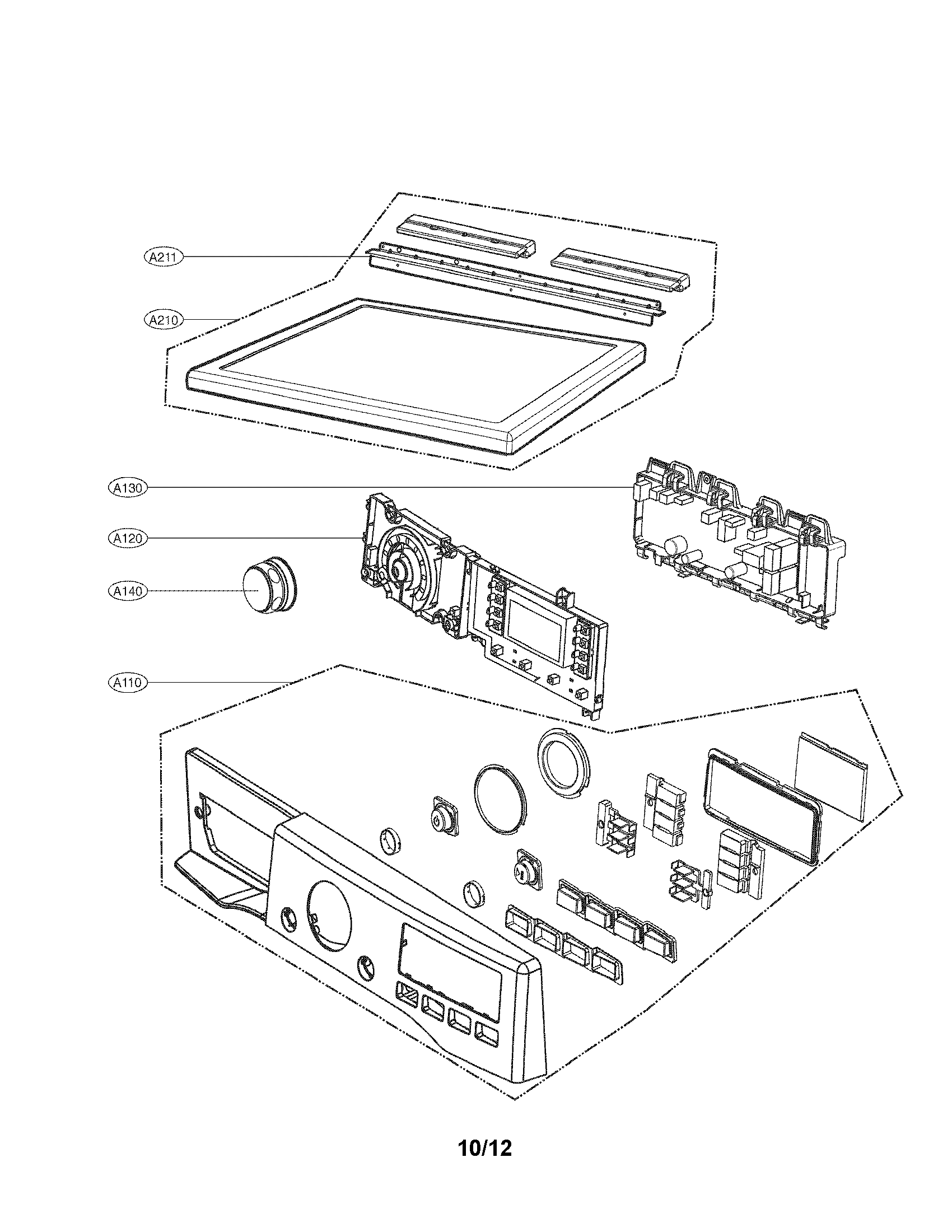 Control panel and plate assembly parts