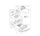 LG DLEX4070V panel drawer assembly and guide assembly parts diagram