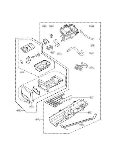 Panel drawer assembly and guide assembly parts