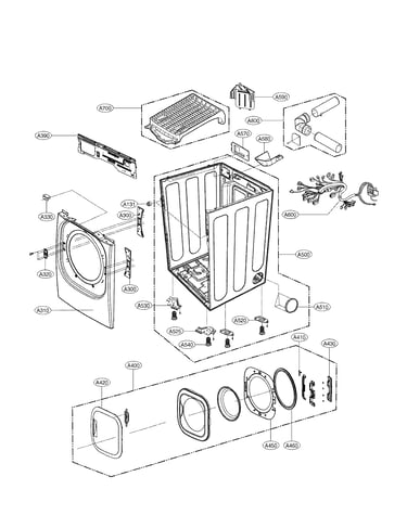 Cabinet and door assembly parts