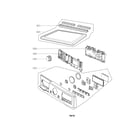 LG DLEX4070W control panel and plate assembly parts diagram